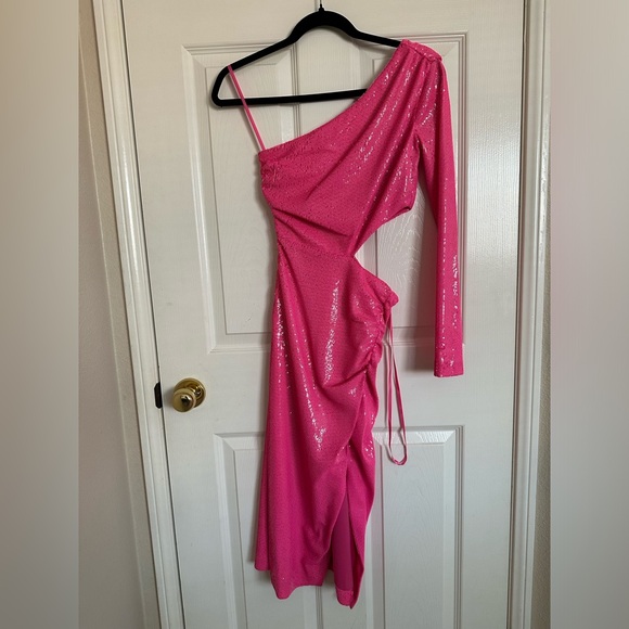 L’Agence Pink Sequin Christie Dress - Picture 4 of 7